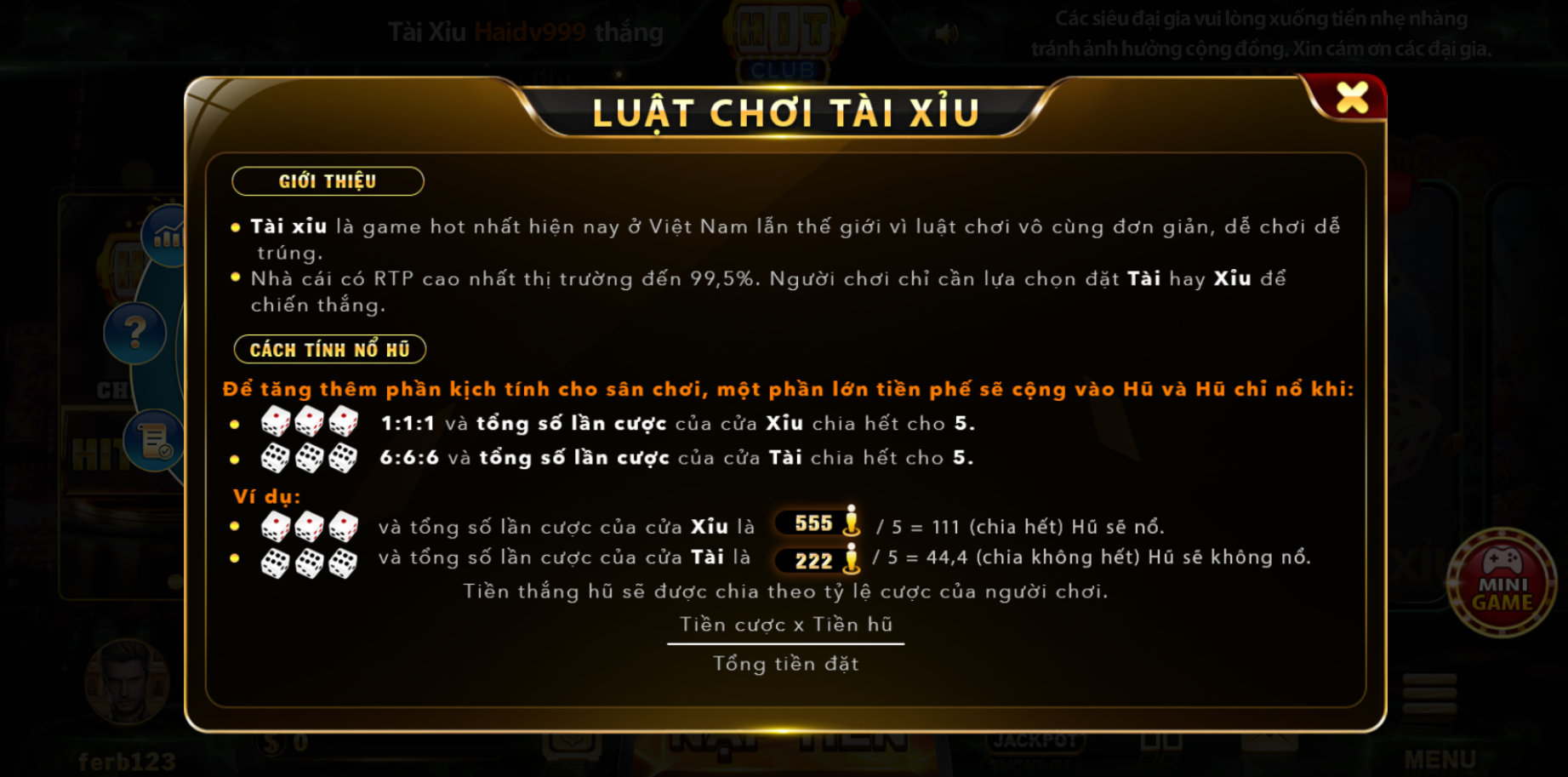 tài xỉu Hit Club