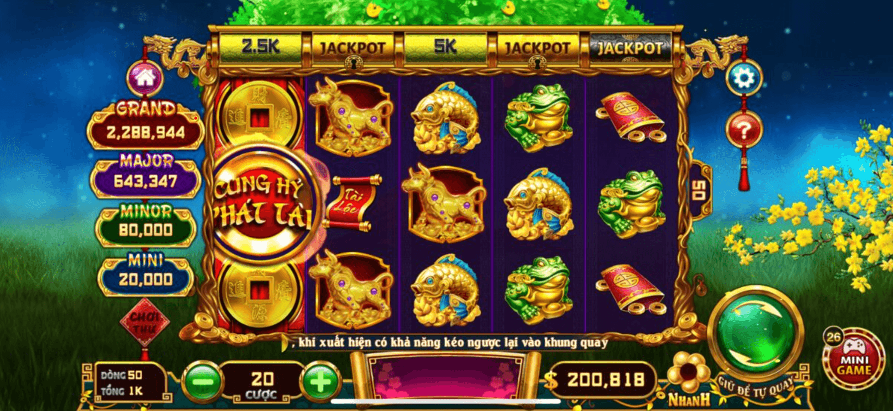 Chọn trò chơi slot game Hitclub quen thuộc